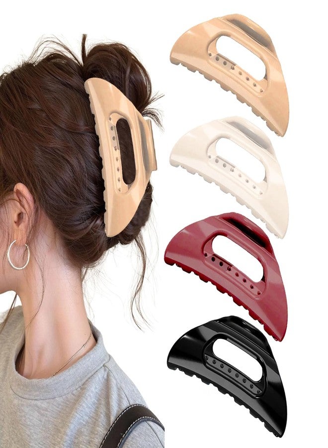 Aaiffey Cloud Claw Clips,Cozy Hair Claw Clip for Women Soft Silicone Hair Clip Strong Hold No-Slip Grip Hair Clips for Thick Fine Hair 4 Pcs - Image 1